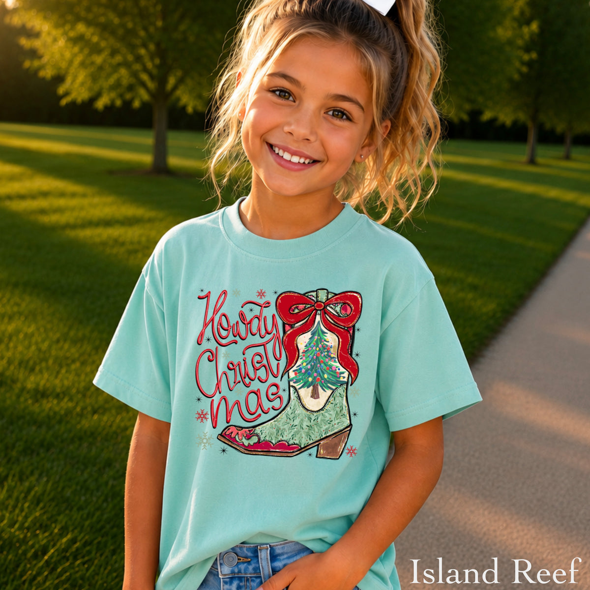 Howdy Christmas Youth Comfort Color T-Shirt