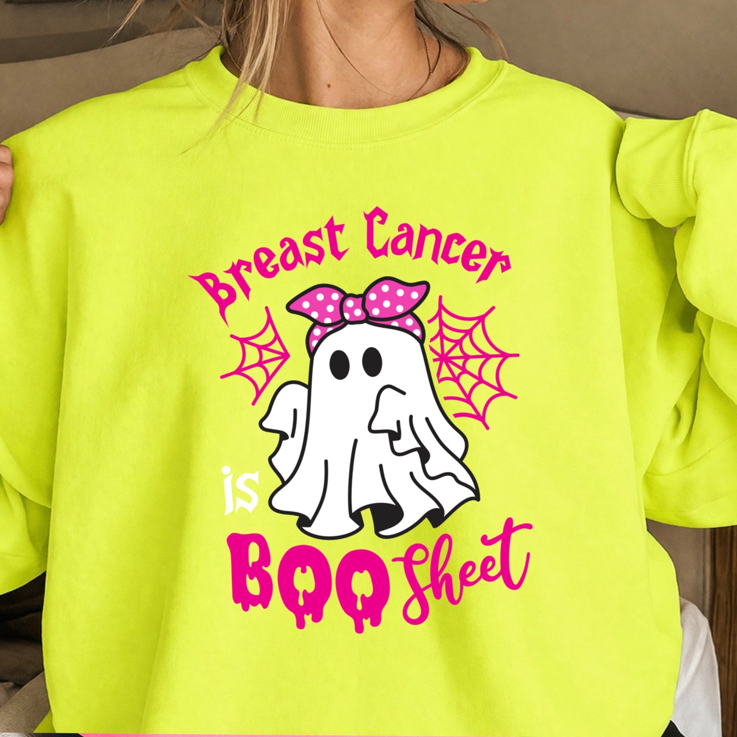 Breast Cancer Is Boo-Sheet Crewneck Sweatshirt