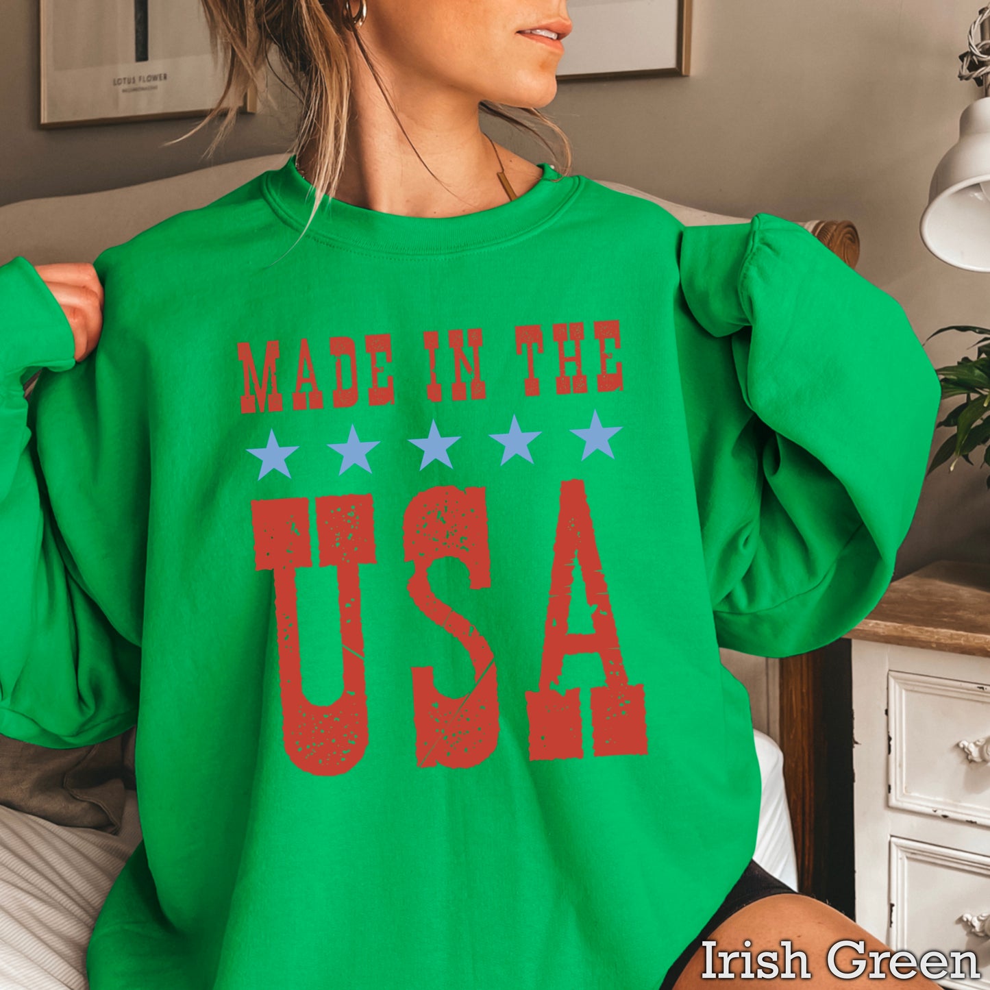 Made In The USA July4th Crewneck Sweatshirt