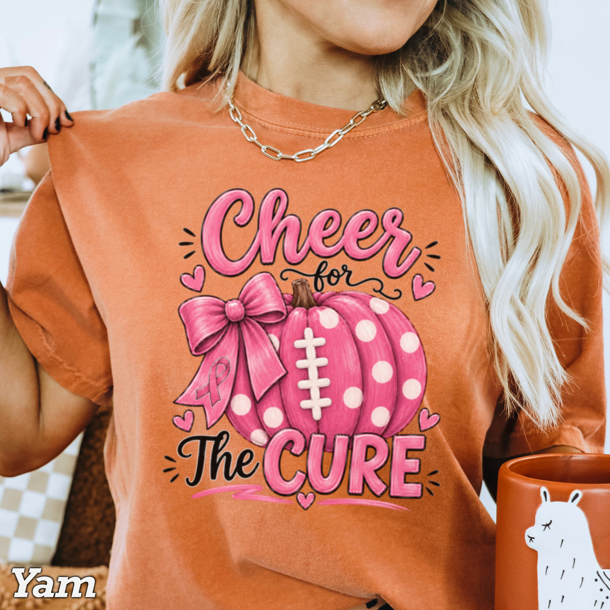 Cheer For The Cure Comfort Color Graphic Tee