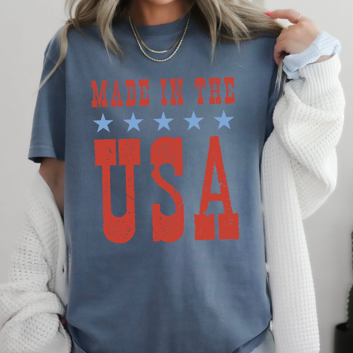Made InThe USA July 4th Comfort Color Graphic Tee