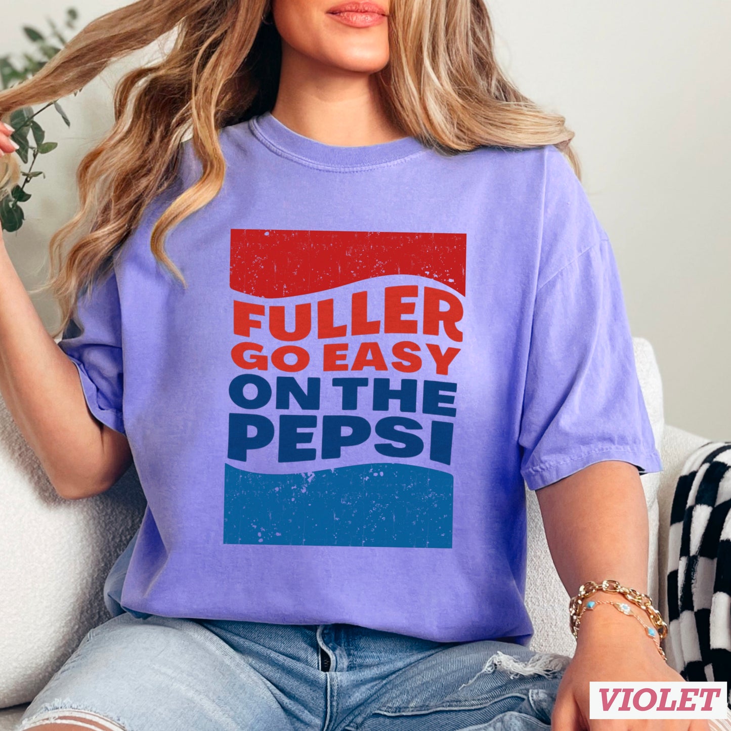 Fuller Go Easy On The Pepsi Comfort Color Graphic Tee