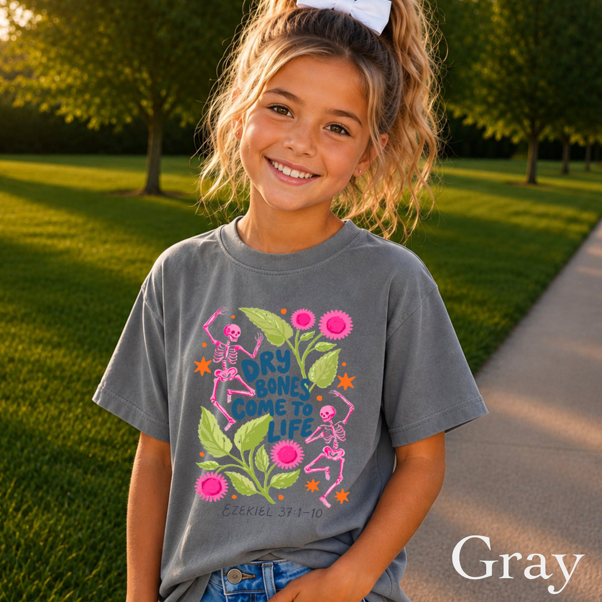 Dry Bones Come To Life Youth Comfort Color Christian T-Shirt