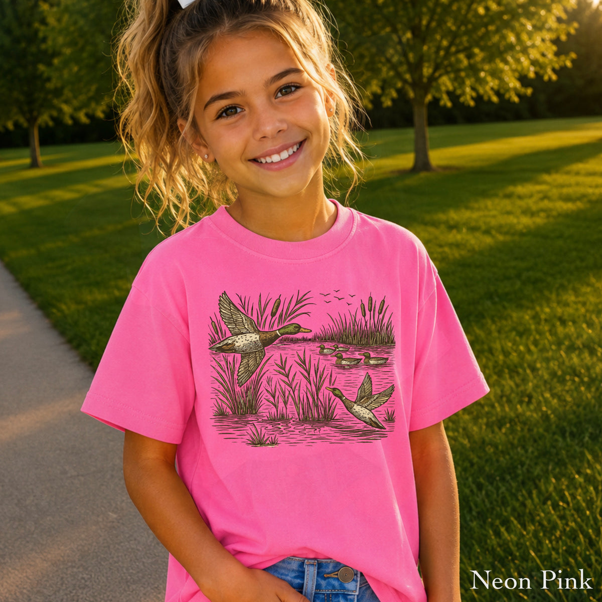 Mallard Ducks Youth Comfort Color T-Shirt