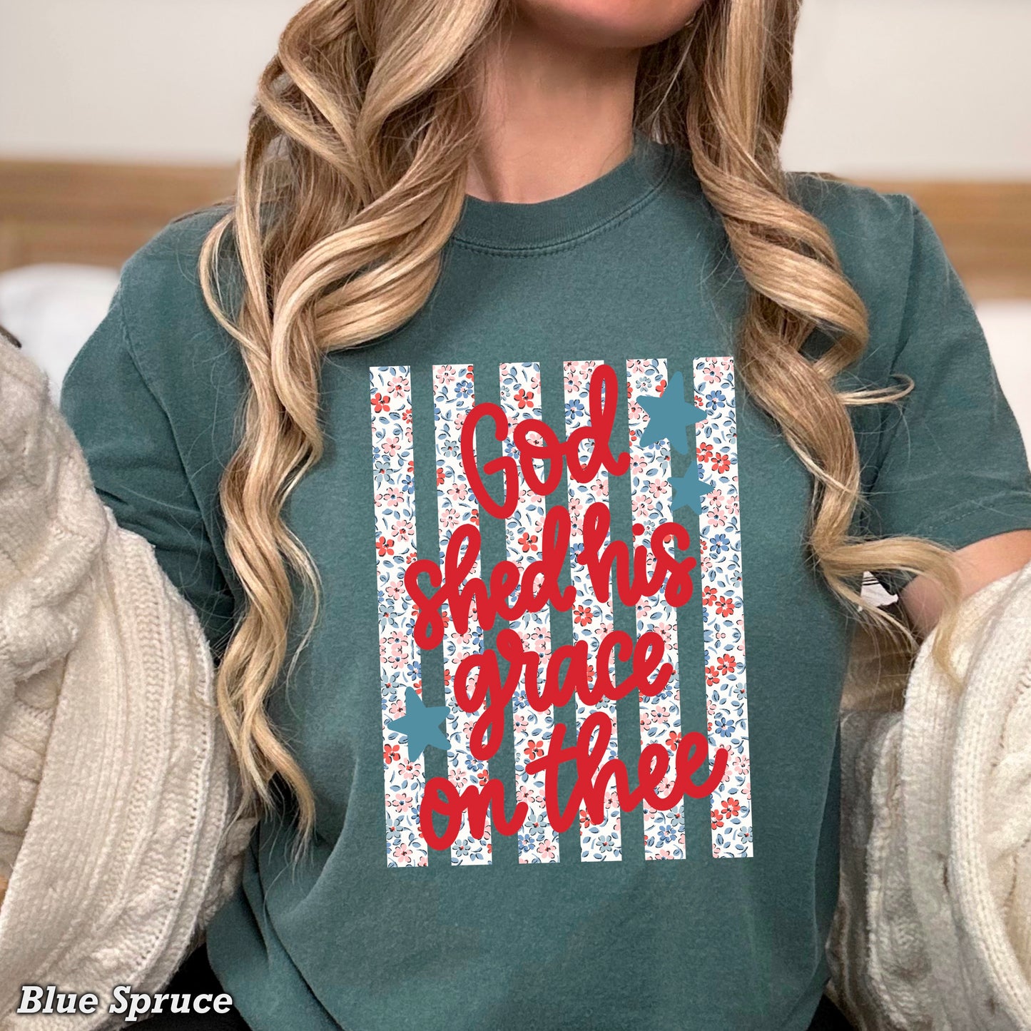 God Shed His Grace On Thee Comfort Color Graphic Tee