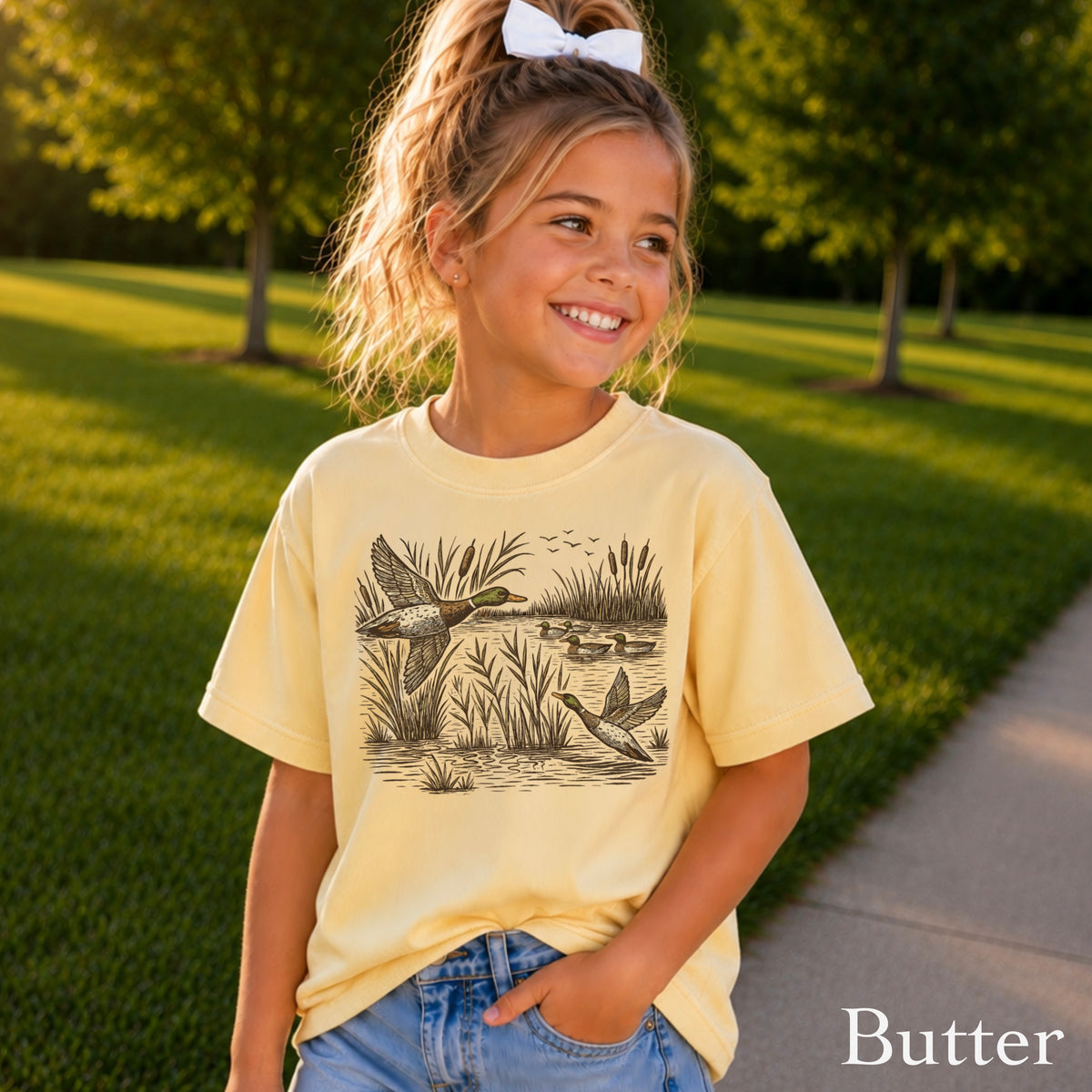 Mallard Ducks Youth Comfort Color T-Shirt