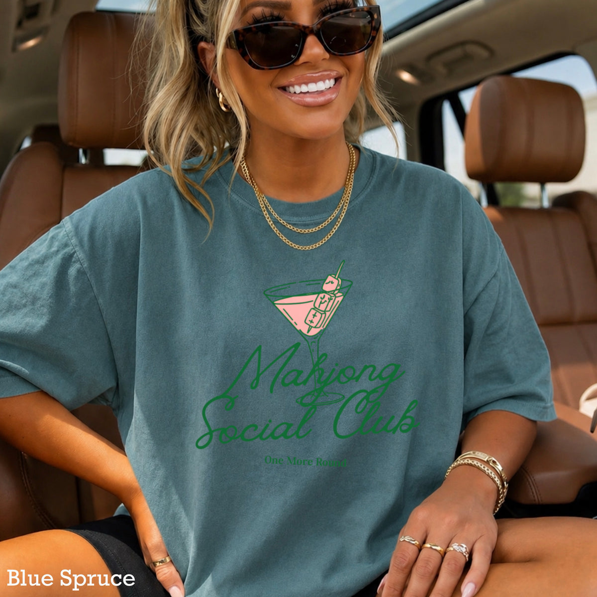 Mahjong Social Club Comfort Color Graphic Tee