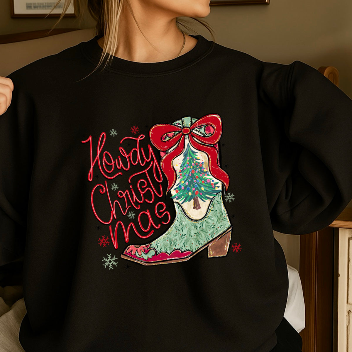Howdy Christmas Crewneck Sweatshirt