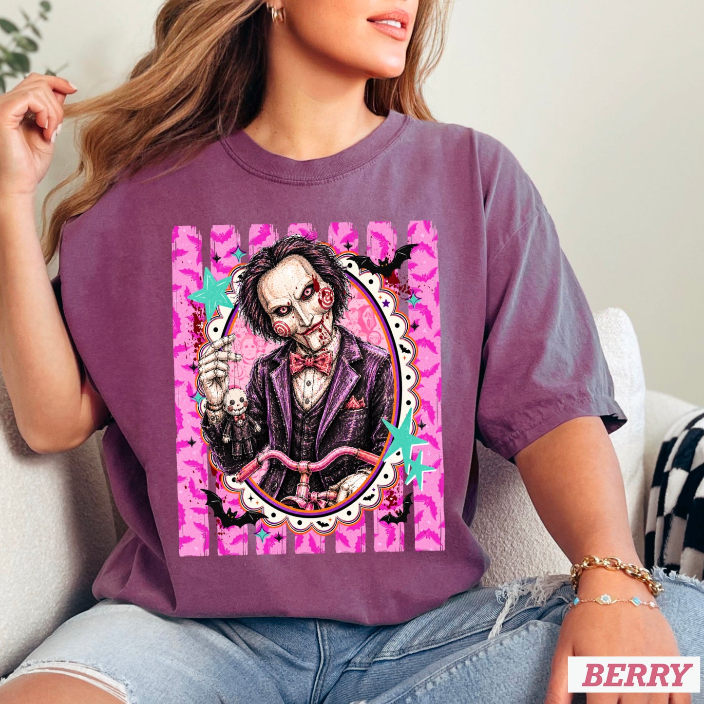 Horror Film Character Halloween Comfort Color Graphic Tee