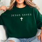 Jesus Saves Graphic Crewneck Sweatshirt