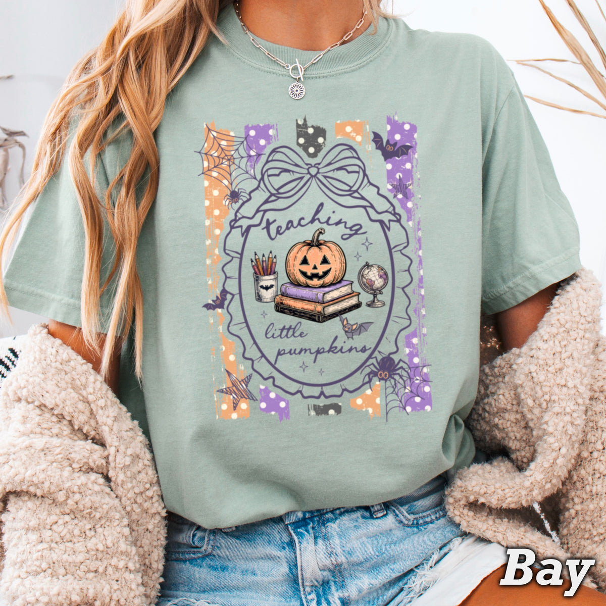 Teaching Little Pumpkins Comfort Color Graphic Tee