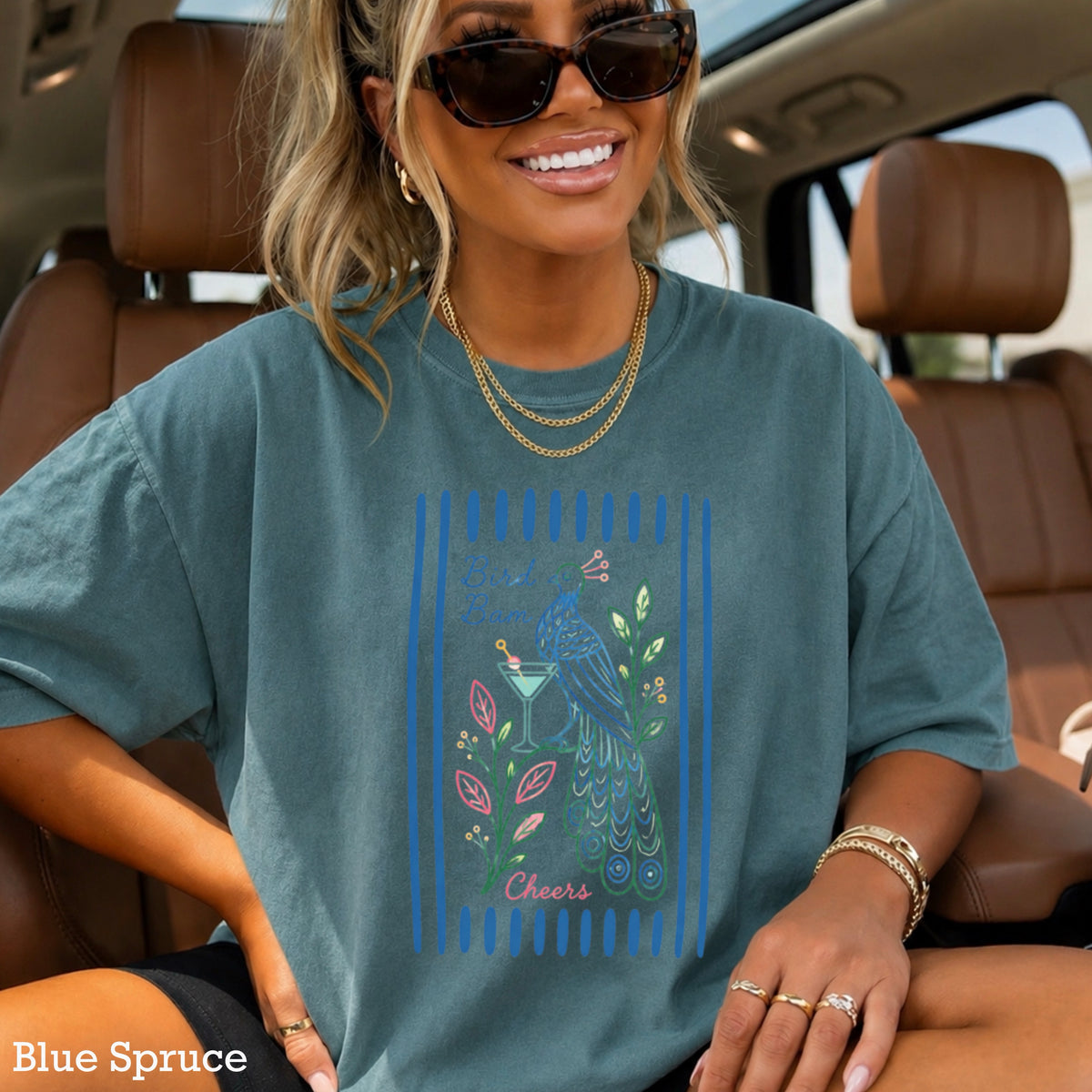 Mahjong Bam Bird Comfort Color Graphic Tee