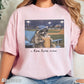 I Live Here Now Raccoon Baseball Comfort Color Graphic Tee