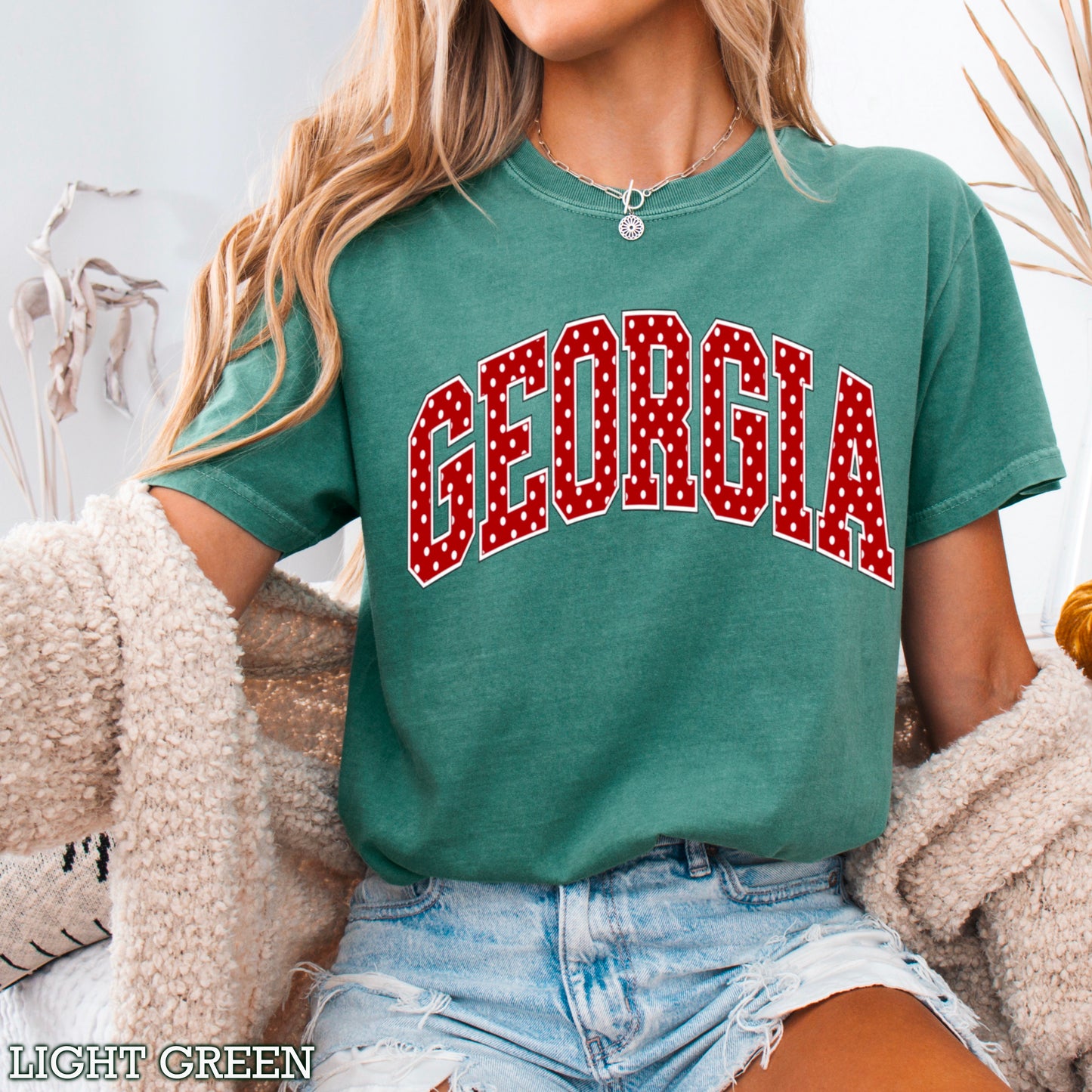 Georgia Polka Dot Comfort Color Graphic Tee