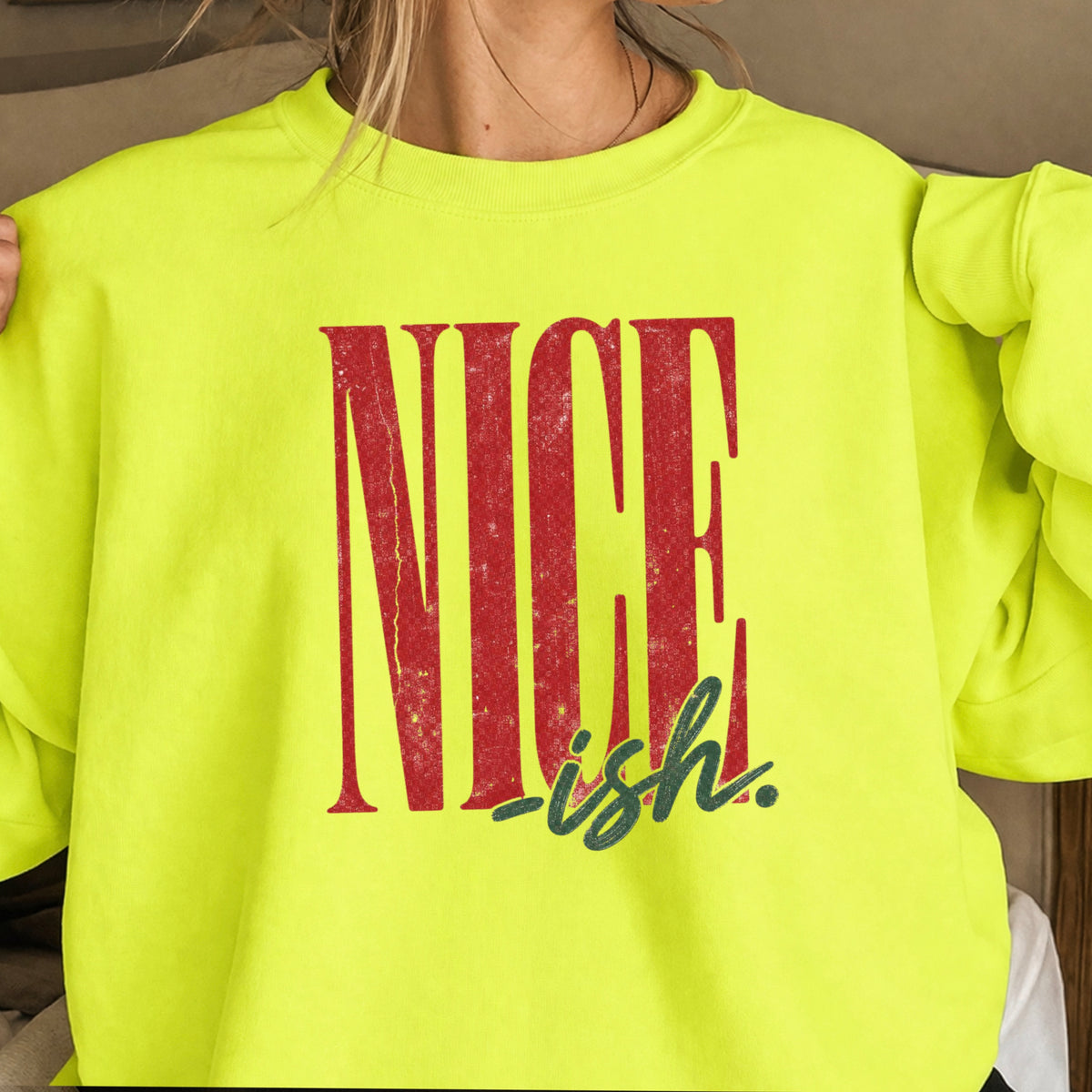 Nice -ish Christmas Crewneck Sweatshirt