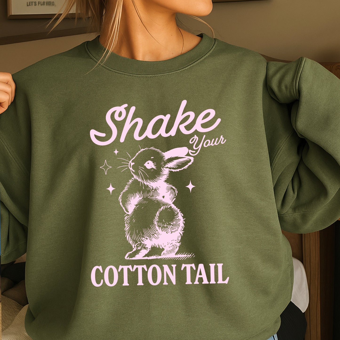 Shake Your Cotton Tail Easter Crewneck Sweatshirt