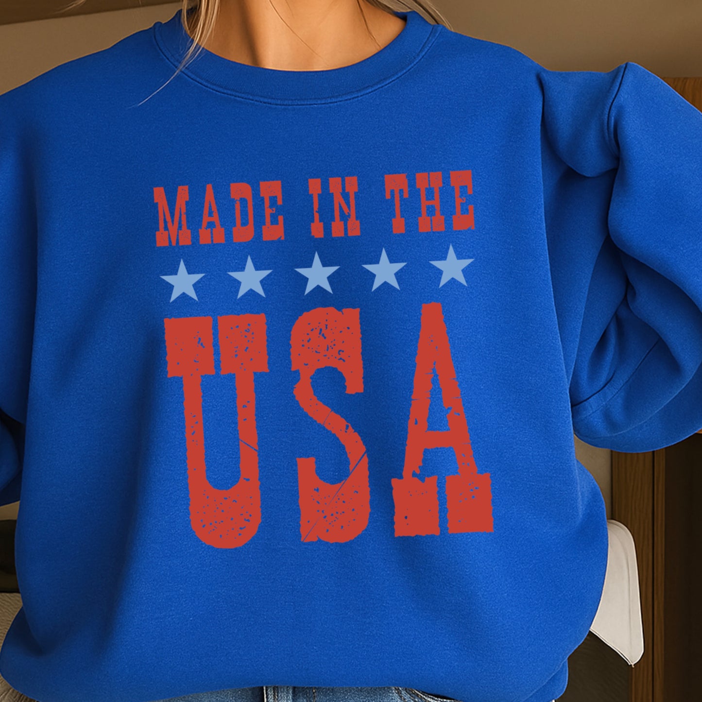 Made In The USA July4th Crewneck Sweatshirt