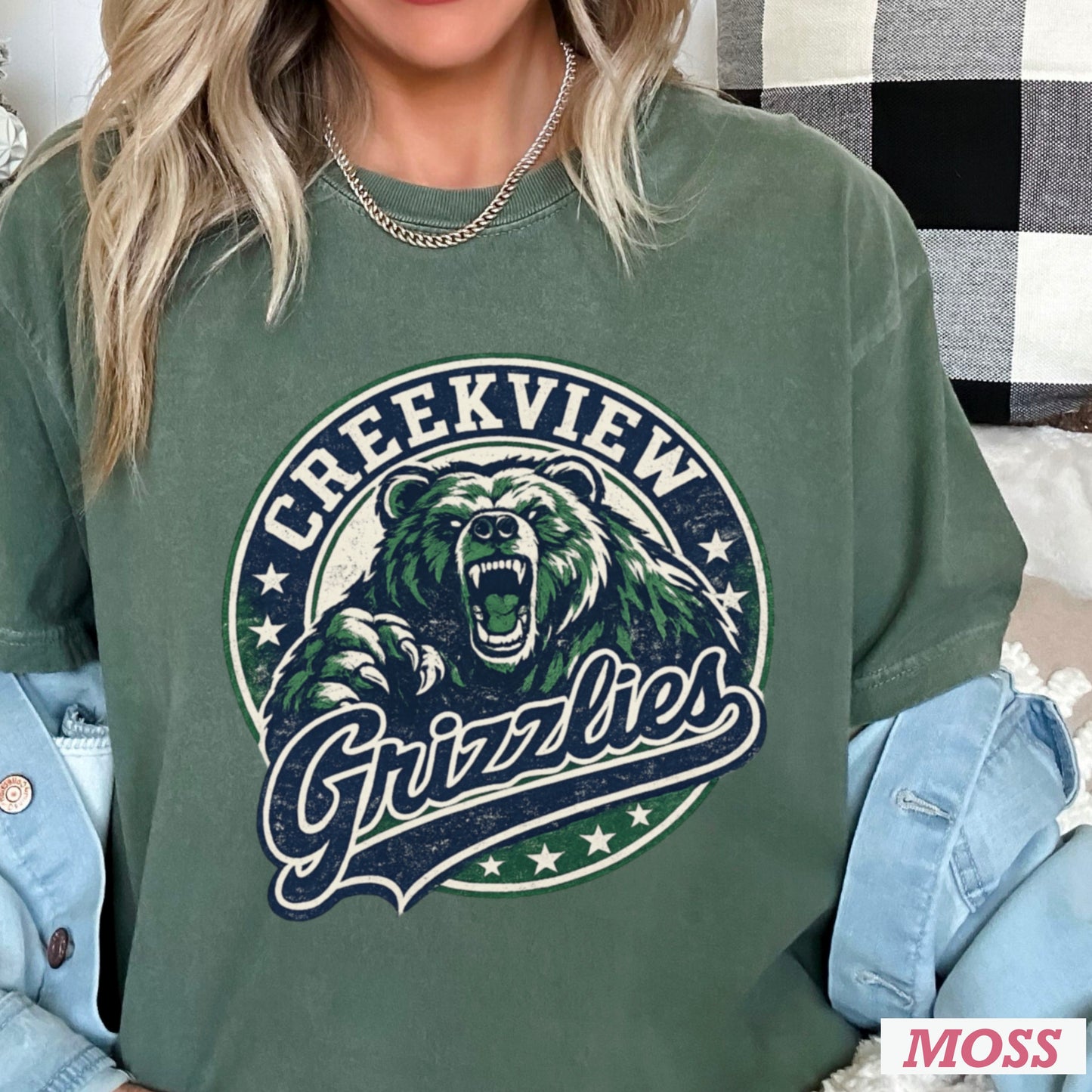 Creekview Grizzlies Comfort Color Graphic Tee