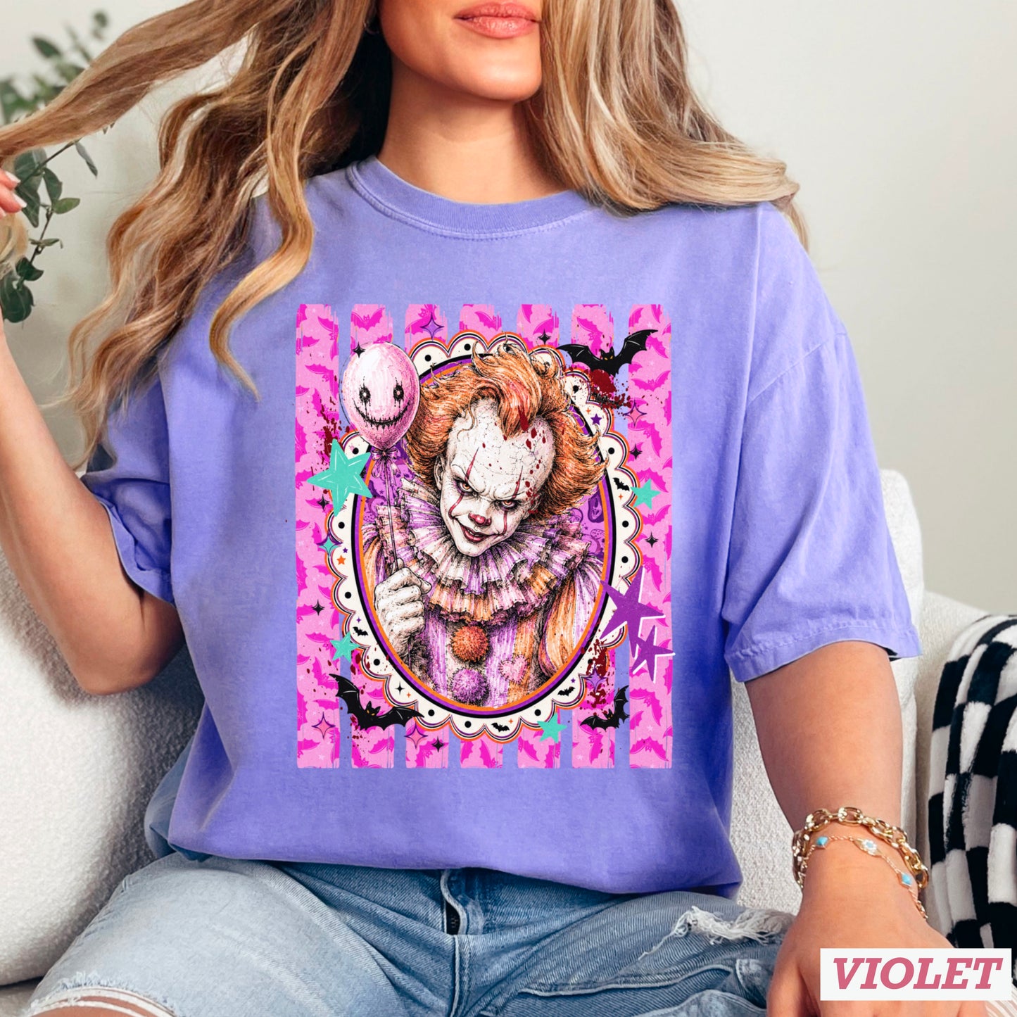 Horror Film Character Halloween Comfort Color Graphic Tee