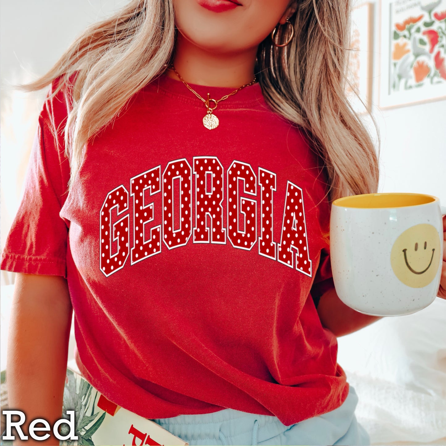 Georgia Polka Dot Comfort Color Graphic Tee