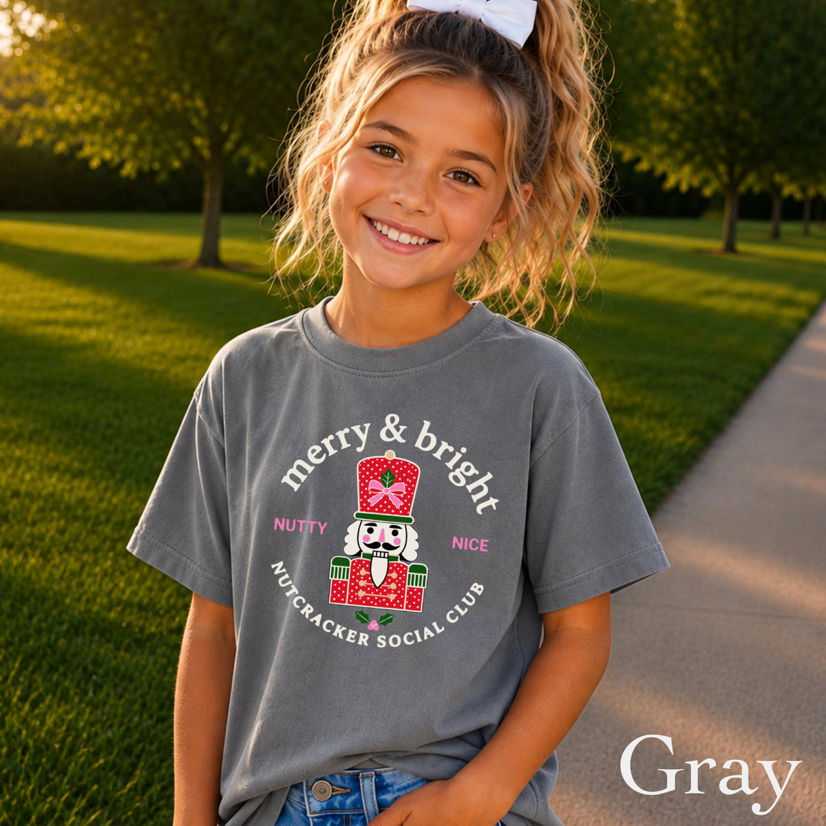 Nutcracker Social Club Christmas Youth Comfort Color T-Shirt