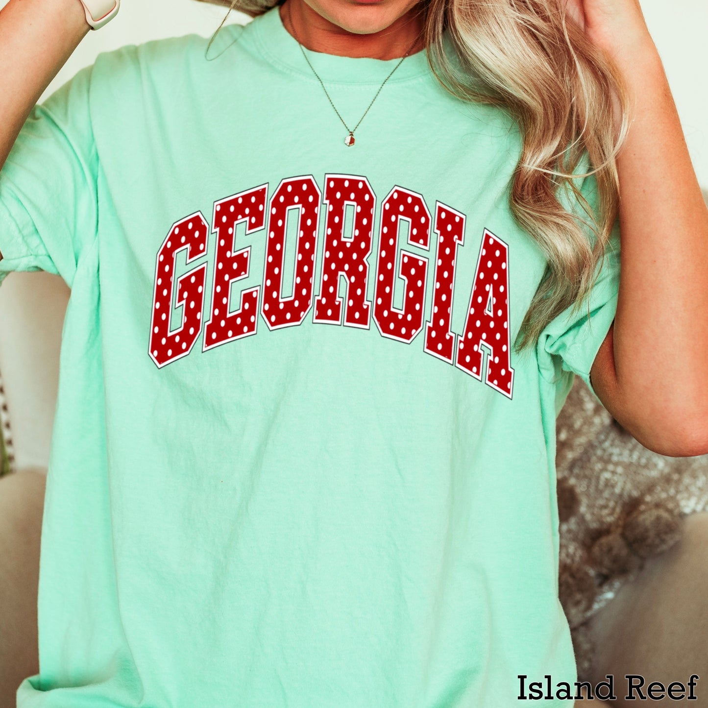 Georgia Polka Dot Comfort Color Graphic Tee