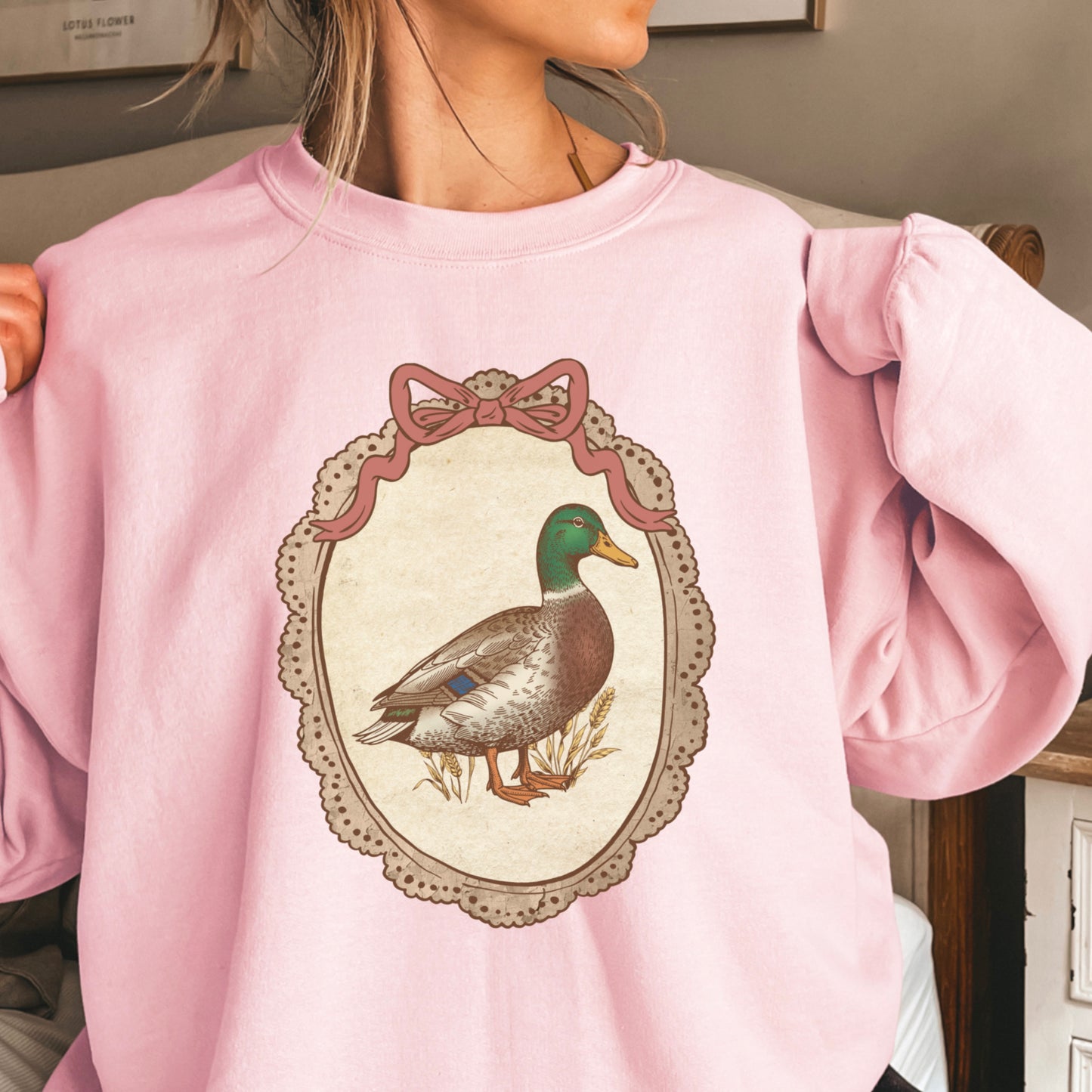 Vintage Framed Mallard Duck Crewneck Sweatshirt