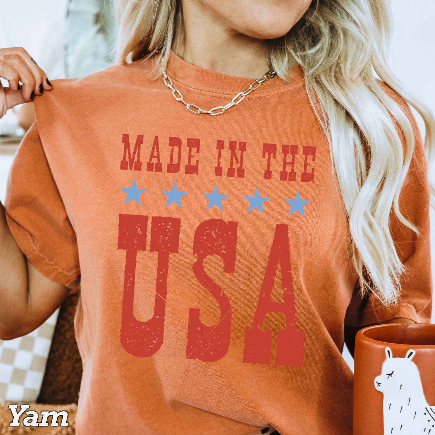 Made InThe USA July 4th Comfort Color Graphic Tee