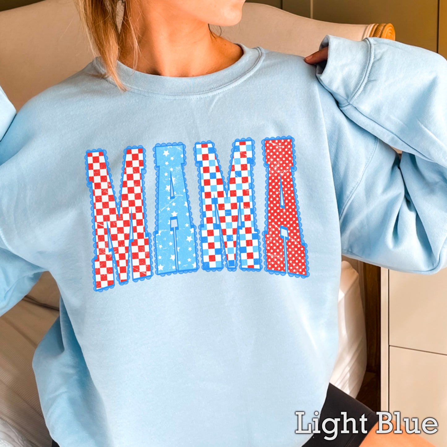 Mama Patriotic Crewneck Sweatshirt