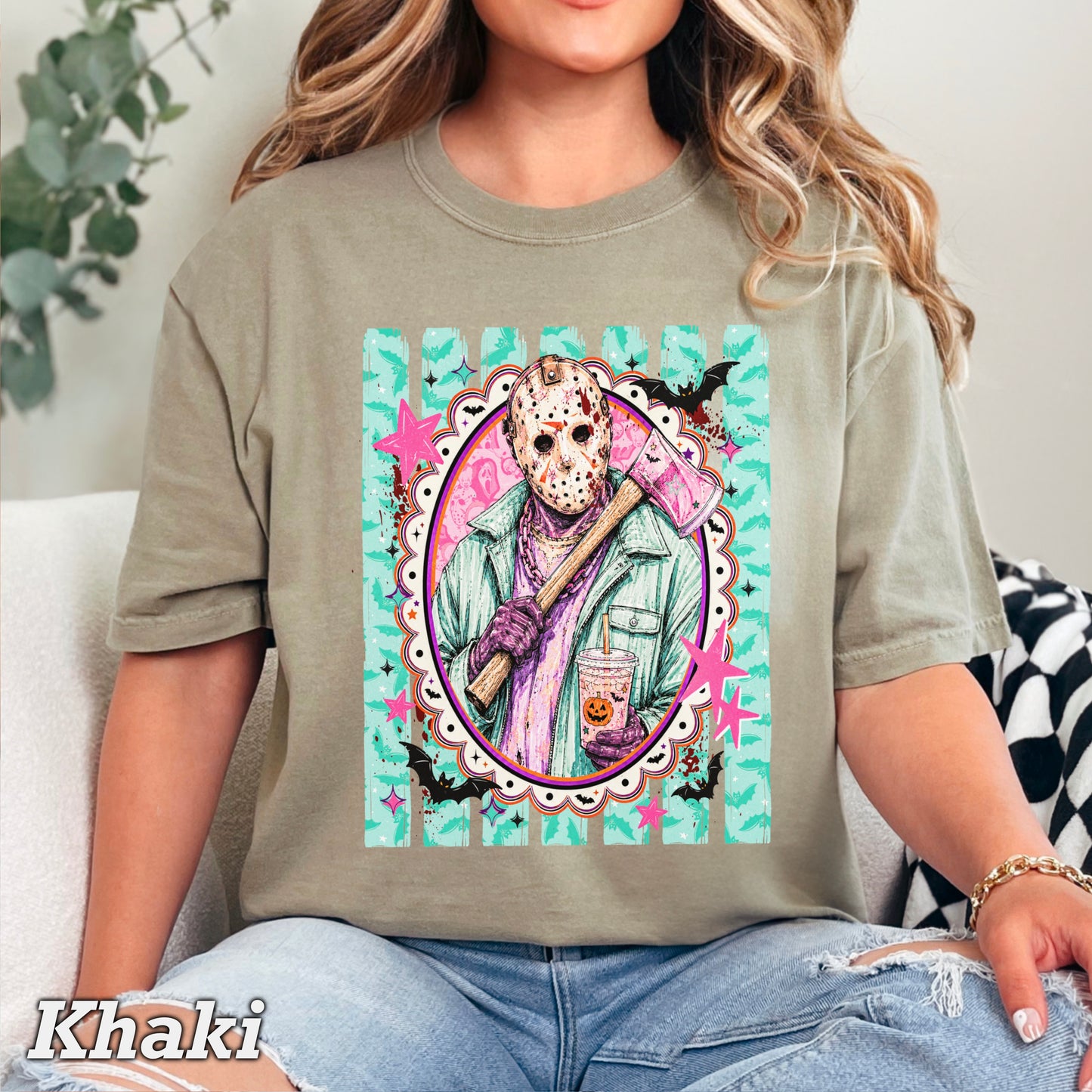 Horror Film Character Halloween Comfort Color Graphic Tee