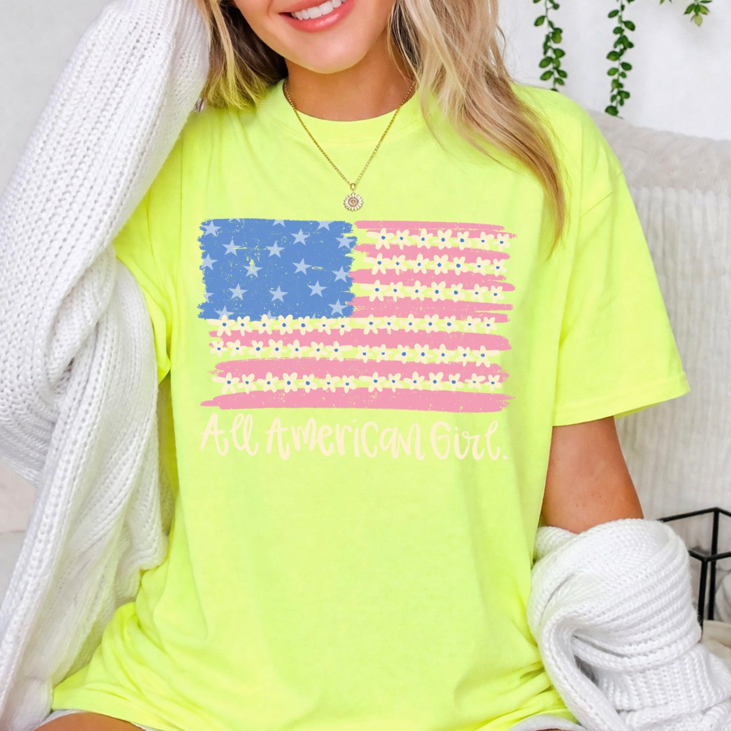 All American Girl Comfort Color Graphic Tee