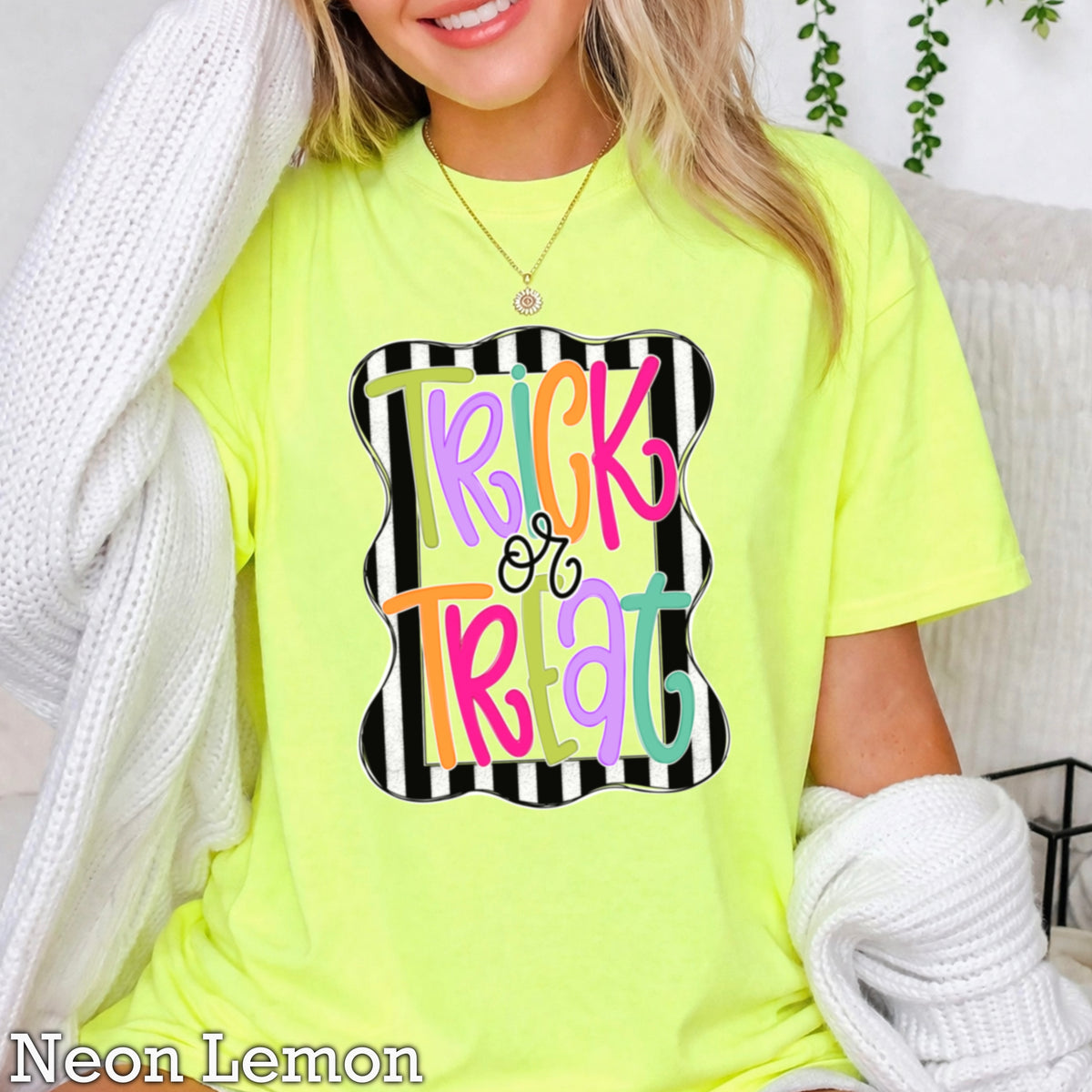 Trick Or Treat Halloween Comfort Color Graphic Tee