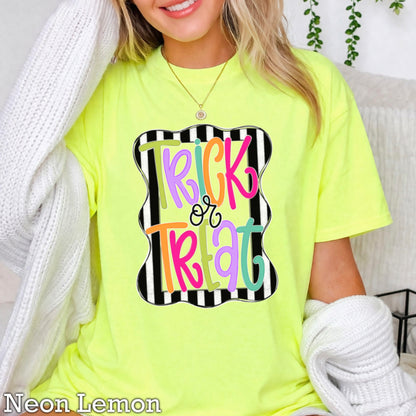 Trick Or Treat Halloween Comfort Color Graphic Tee