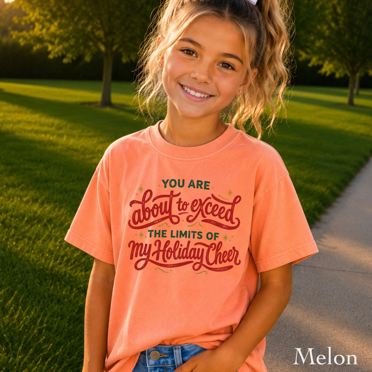 You Are About To Exceed My Limits Of Holiday Cheer Christmas Youth Comfort Color T-Shirt