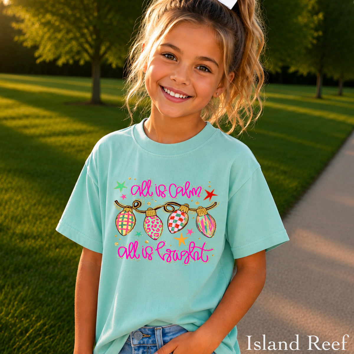 All Is Calm Christmas Youth Comfort Color T-Shirt