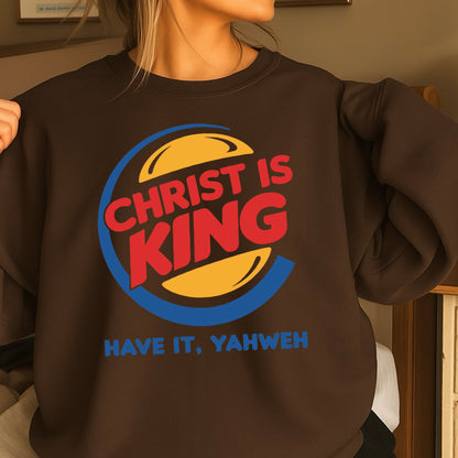 Christ Is King Christian Crewneck Sweatshirt