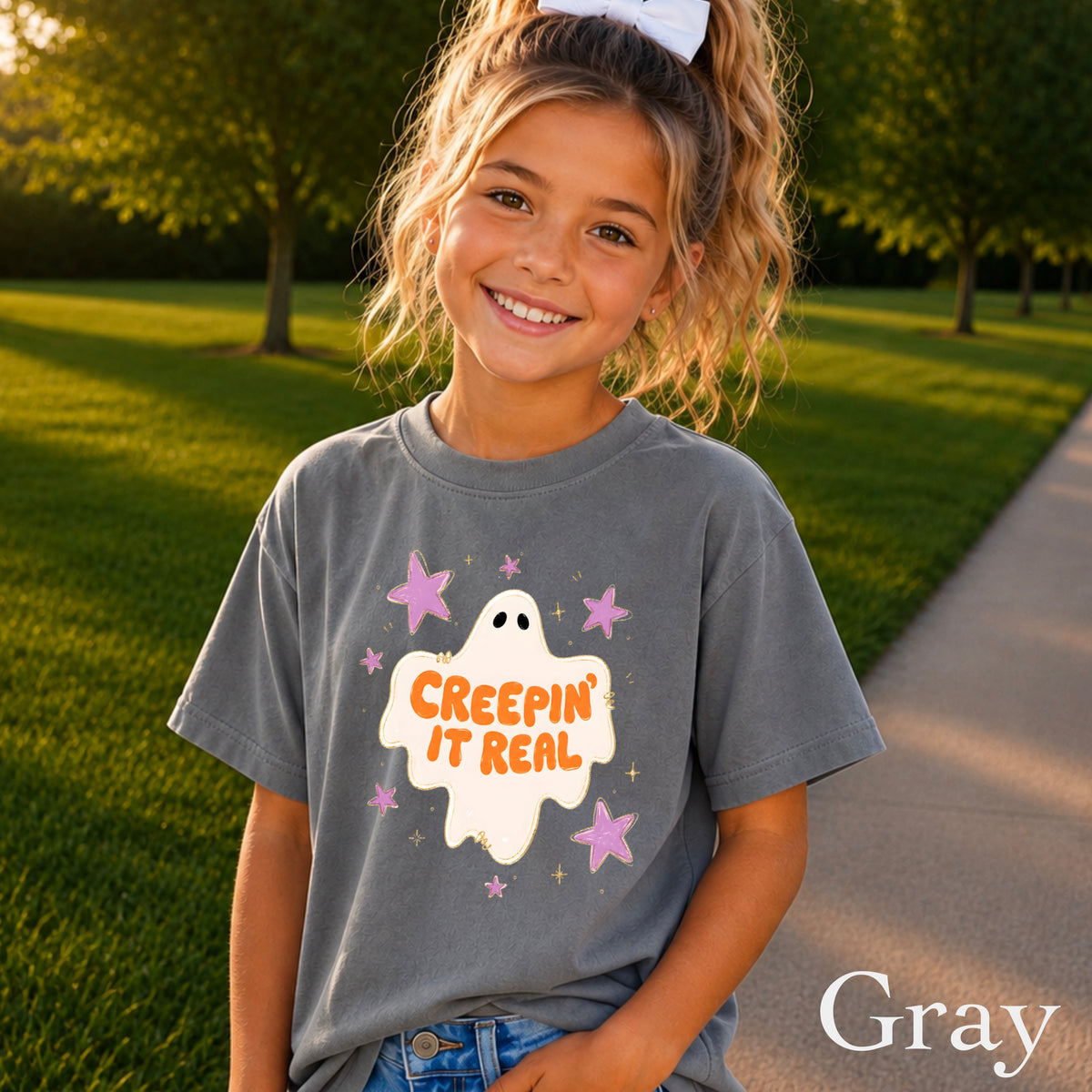 Creepin It Real Halloween Youth Comfort Color T-Shirt