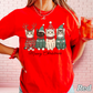 Meowy Christmas Comfort Color Graphic Tee