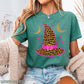 Leopard Witches Hat Halloween Comfort Color Graphic Tee