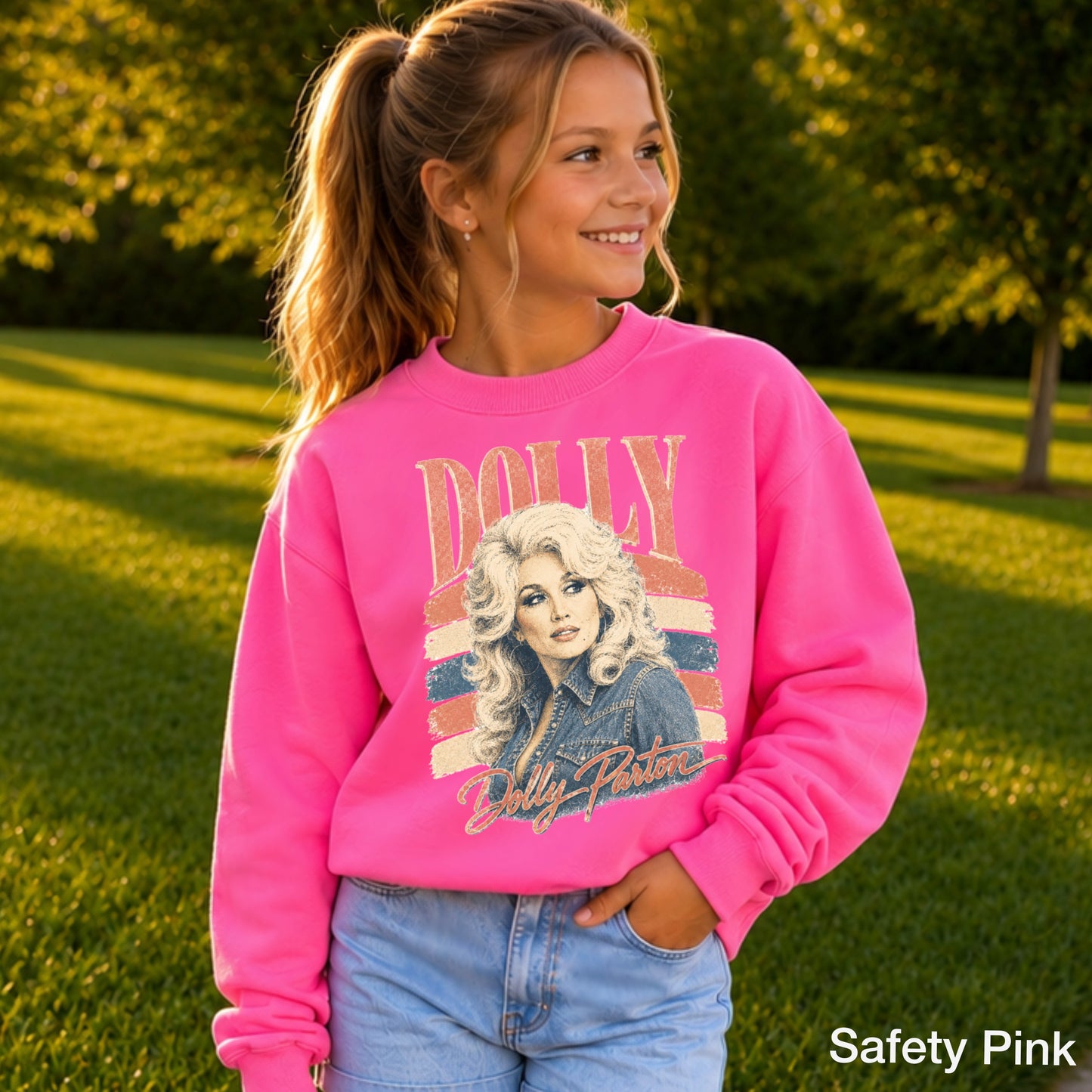 Retro Dolly Youth Crewneck Sweatshirt