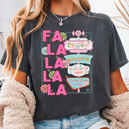 Fa La La Comfort Color Graphic Tee