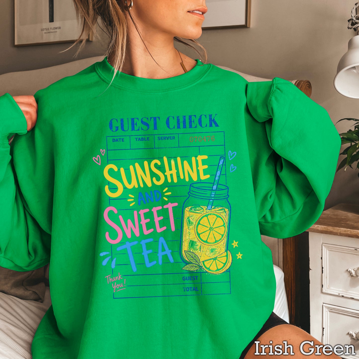 Guest Check Sunshine & Sweet Tea Crewneck Sweatshirt