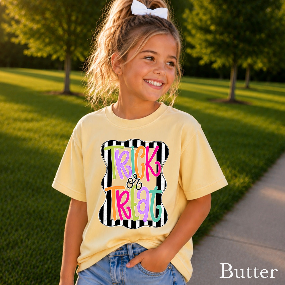 Trick Or Treat Halloween Youth Comfort Color T-Shirt
