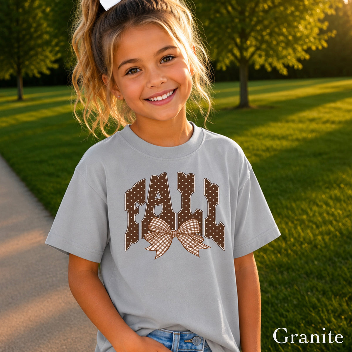 Fall Gingham Favorite Youth Comfort Color T-Shirt