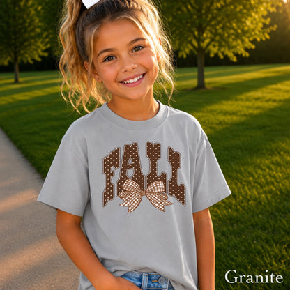 Fall Gingham Favorite Youth Comfort Color T-Shirt