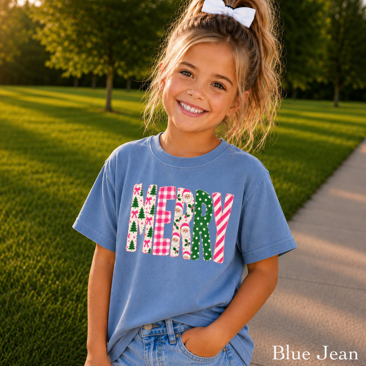 Merry Christmas Youth Comfort Color T-Shirt
