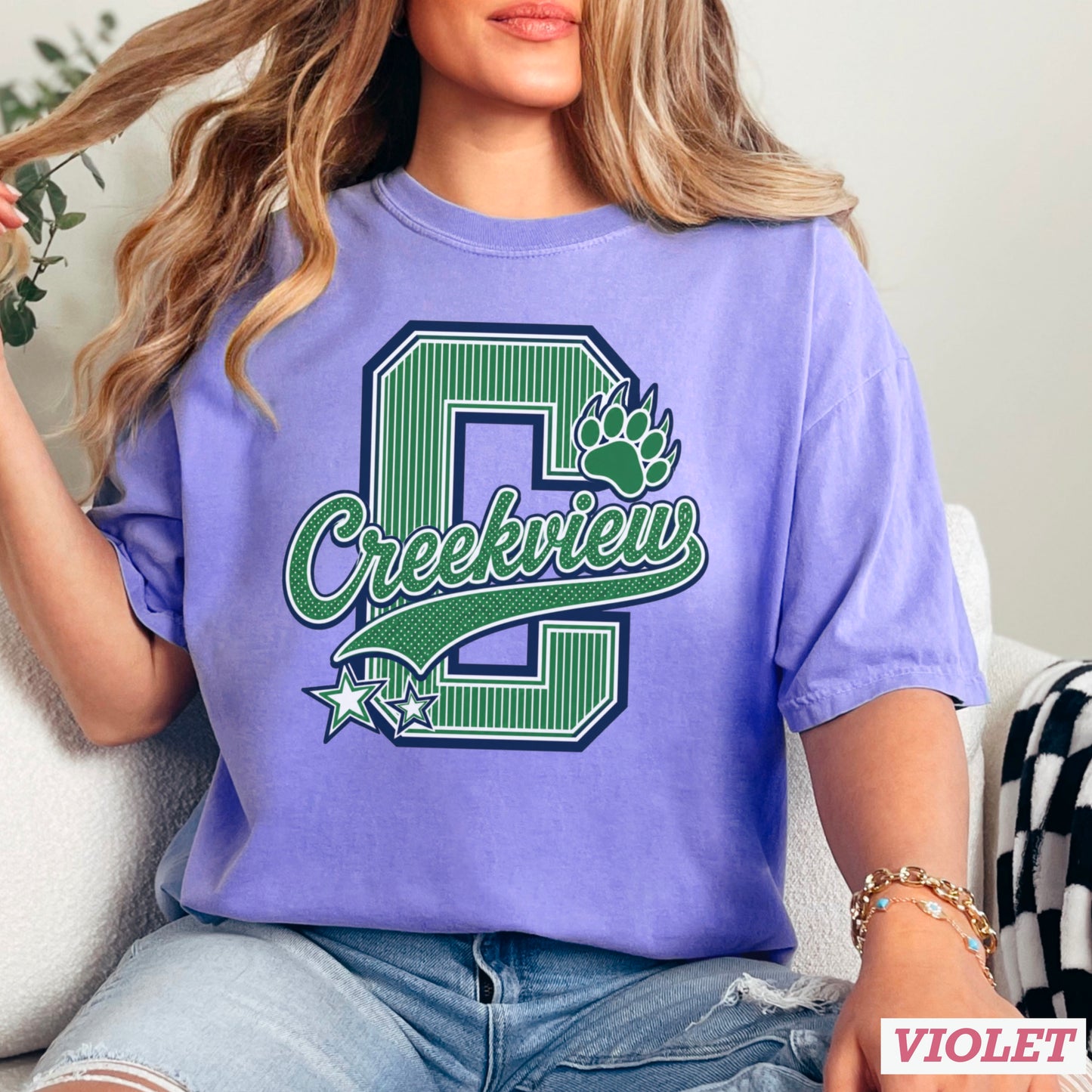 Creekview Grizzlies Comfort Color Graphic Tee