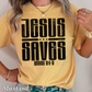 Jesus Saves Comfort Color Graphic Tee