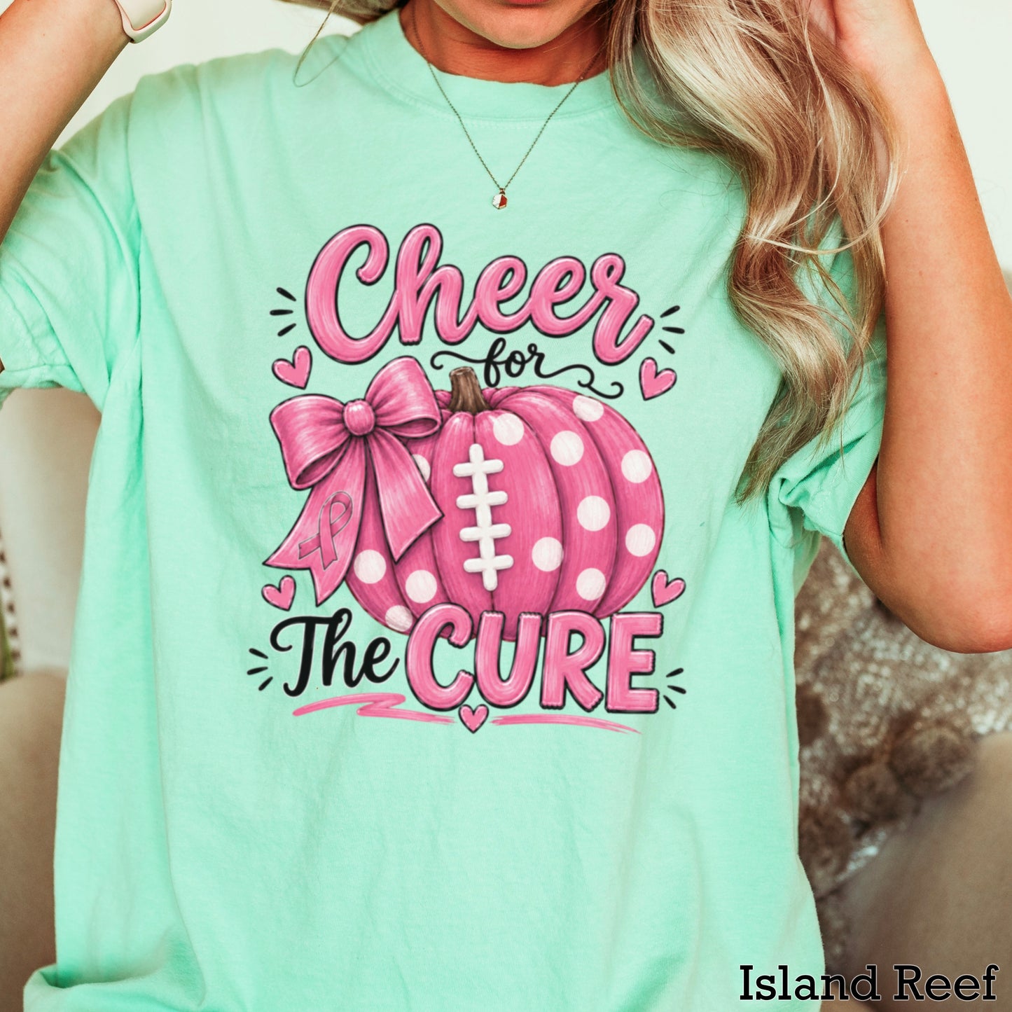 Cheer For The Cure Comfort Color Graphic Tee