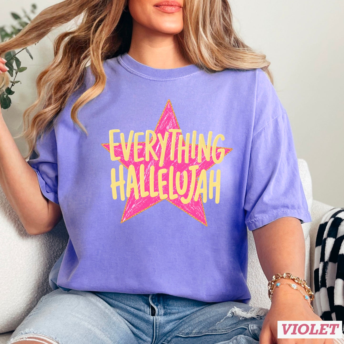 Everything Hallelujah Comfort Color Graphic Tee